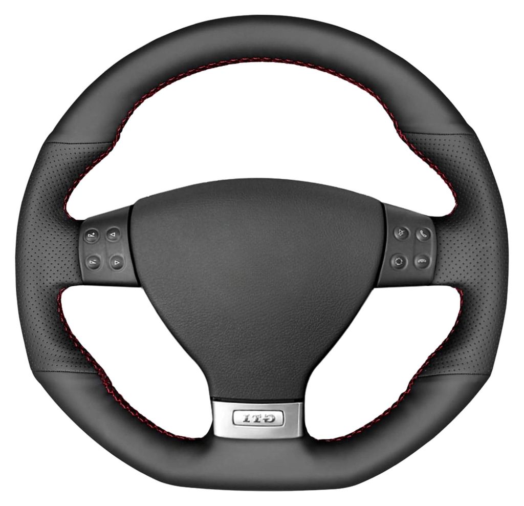 Auto Lenkradbezüge Wrap für Golf 5 Mk5 GTI Golf 5 R32 Passat R GT 2005 DIY Hand Nähen