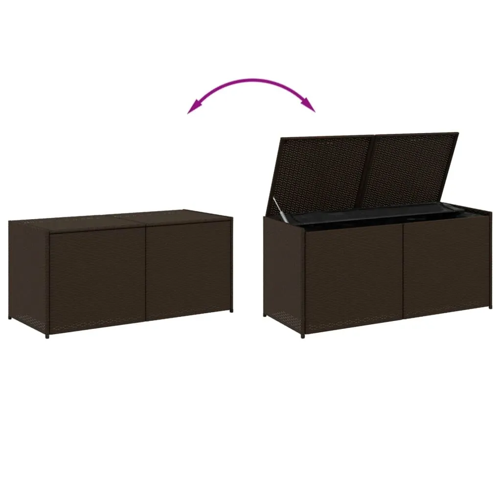 Rangement coussins de jardin 283L - Coffre polyrotin marron vidaXL - 6