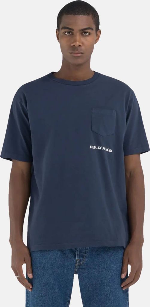 Replay T-shirt M681500022662G277 in Blue color size medium
