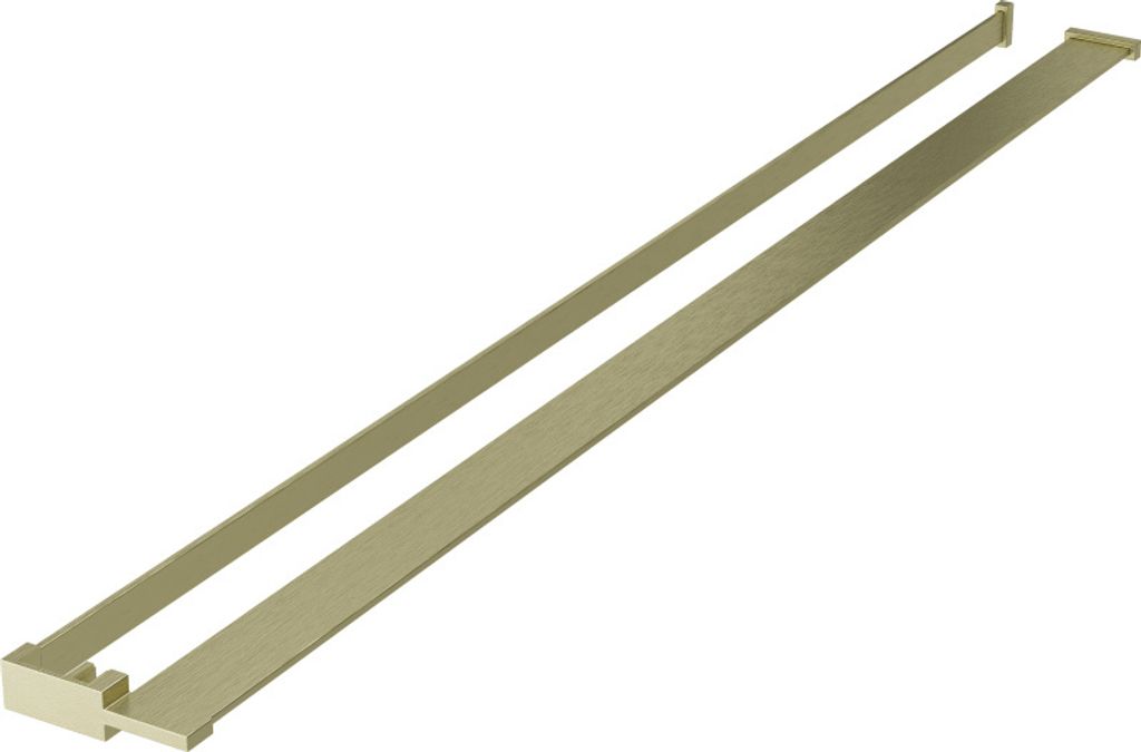 Mexen Wandregal für Duschwand mit Handtuchhalter, gebürstetes Gold - 800-02-55