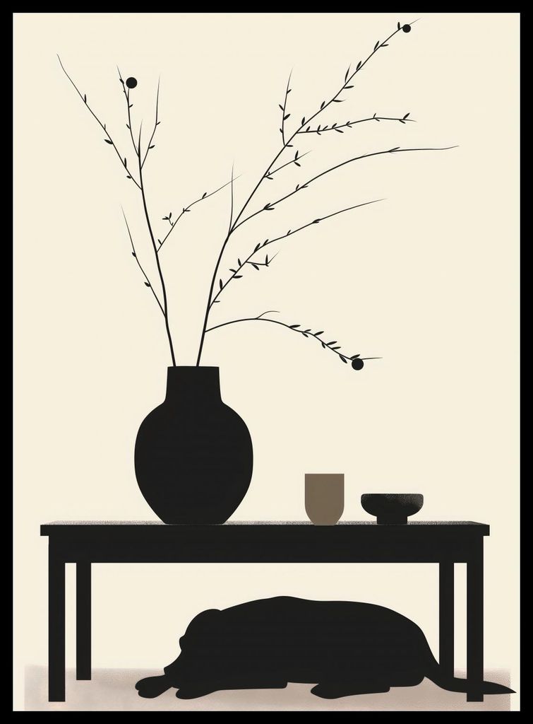 Plakat 40x55cm Entspanne Hund