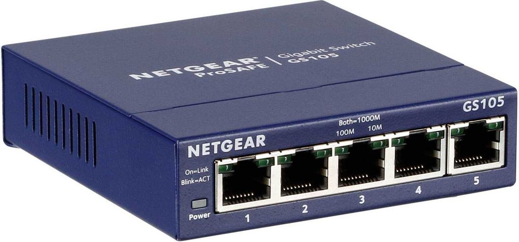 NETGEAR GS105 Unmanaged Gigabit Ethernet (10/100/1000) Blue Obrázok produktu 