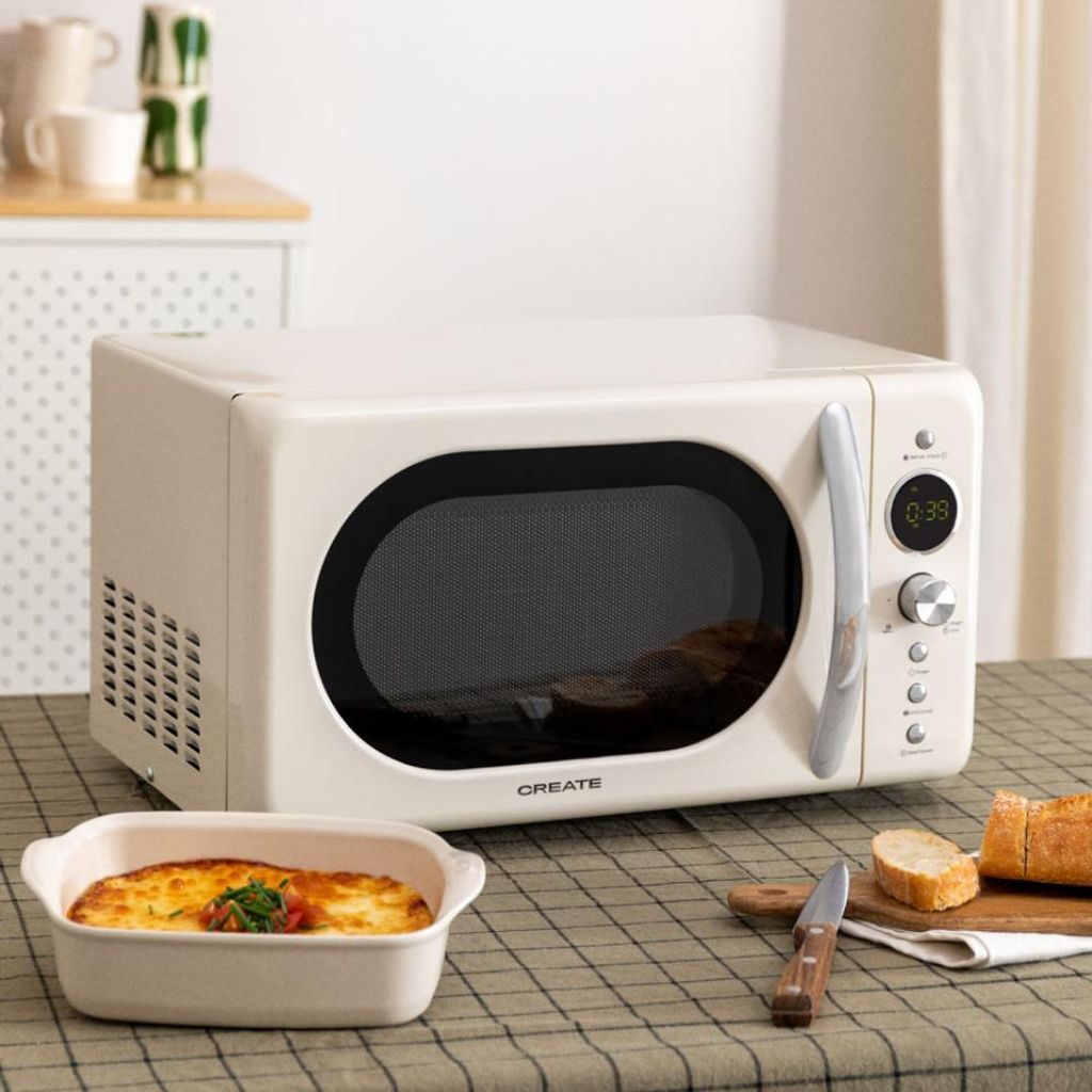 MICROWAVE RETRO - Mikrowelle 20 l, digitaler Grill, 900 W