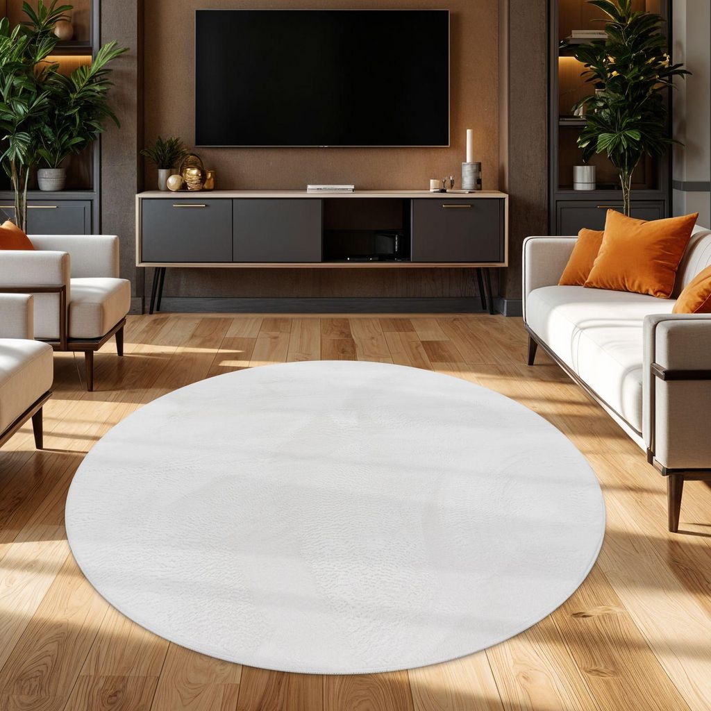 TT Home Wohnzimmer Teppich Hochflor Langflor Kunstfell Produktbild 
