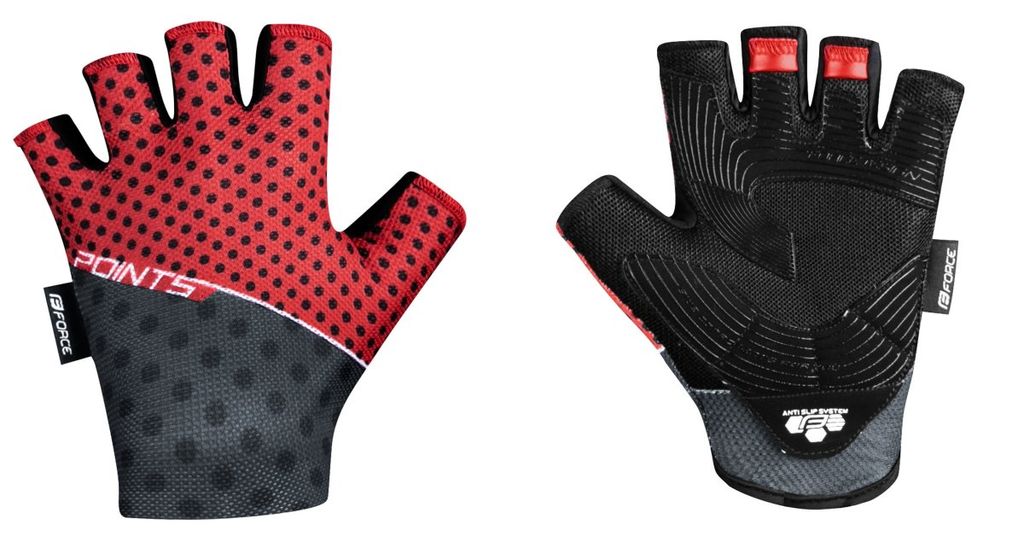 Handschuhe FORCE POINTS schwarz-rot : Größe - XL Größe: XL