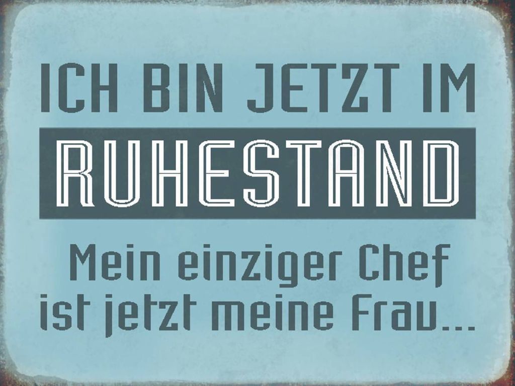 vianmo Holzschild 30x40 cm bin im Ruhestand Chef meine Frau