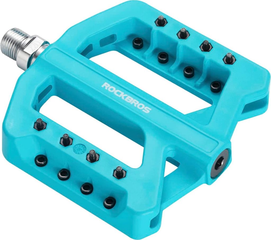 ROCKBROS Fahrradpedale Fahrrad Plattform Pedale Nylon 9/16" MTB Blau