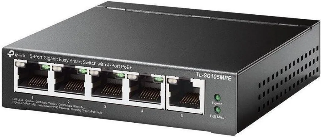 TP-Link TL-SG105MPE Switch Professionale 5 Porte Gigabit PoE+ 120W