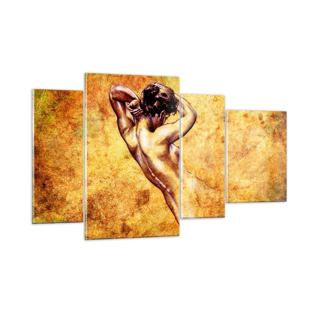 Bilder auf glas - Weibliches Modell Körper posiert - 120x70cm - Glasbilder - Wandbilder - Kunstdruck - zum Aufhängen bereit - Wanddekoration aus ...