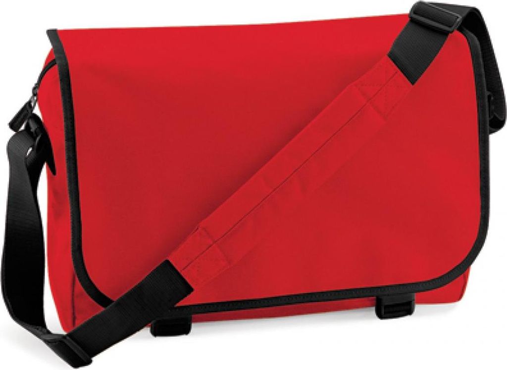 BagBase BG21 | Messenger Bag Umhängetasche | 38 x 30 x 12 cm - Farbe: Classic Red - Größe: 38 x 30 x 12 cm