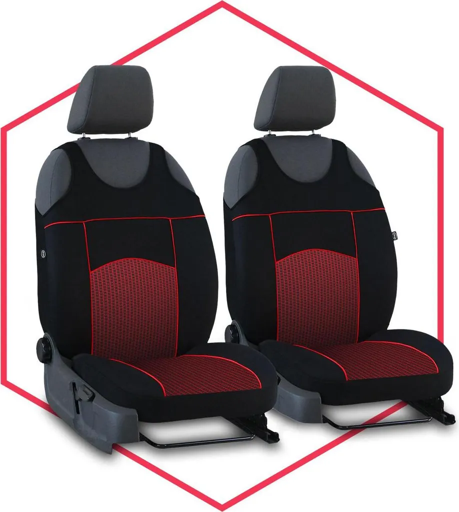 Coprisedili Rover 25 Rossi Universali | Set Anteriore 1+1 Alta Qualità - 11