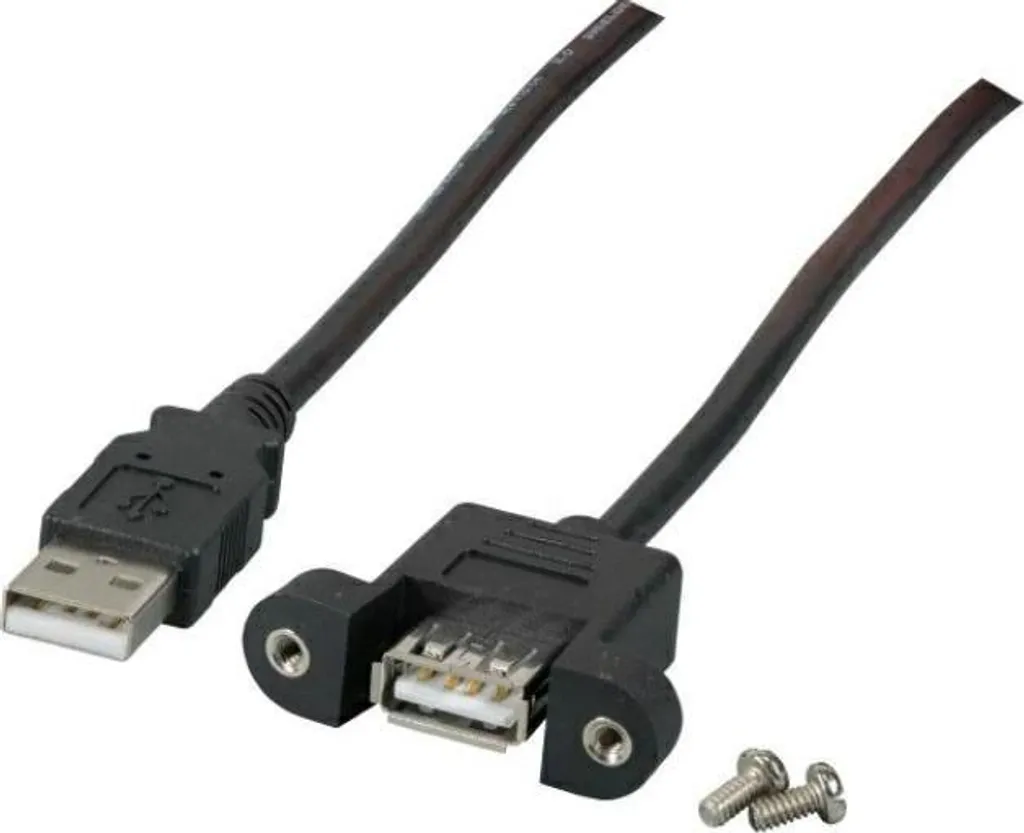 Rallonge USB 2.0 Encastrable 1,8m Noir : Fixez votre Port USB sur Panneau
