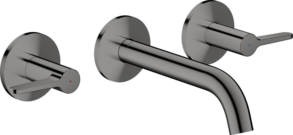 hansgrohe AXOR One 3-Loch Waschtischarmatur Unterputzmodell für Wandmontage, Auslauf 160mm, mit Hebelgriffen, 48150330