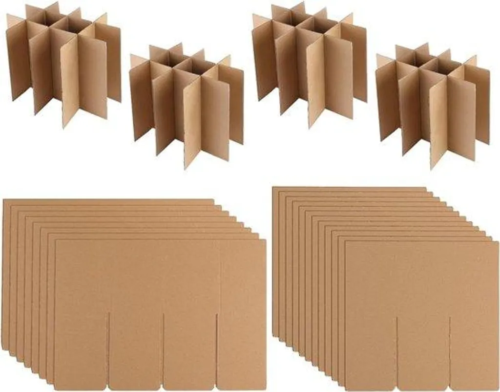 Séparateur de carton antichoc avec 4 parois en verre de cuisine