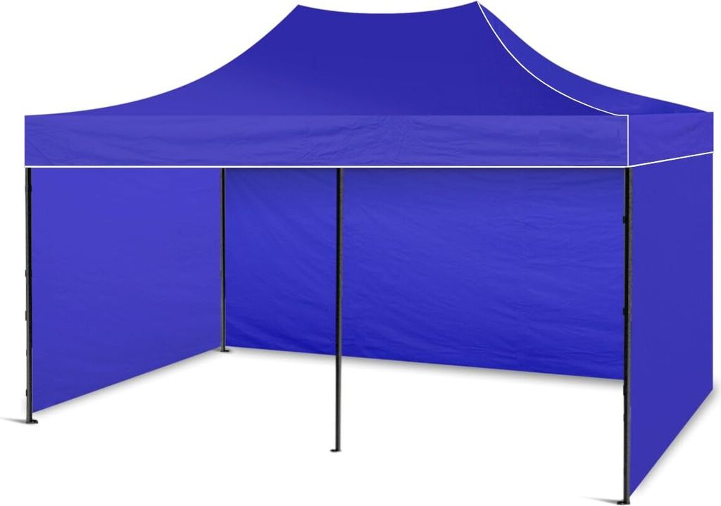 BDW Pavillon, Zelt, Partyzelt für Garten, Terasse, Messe - Pavillon, Blau