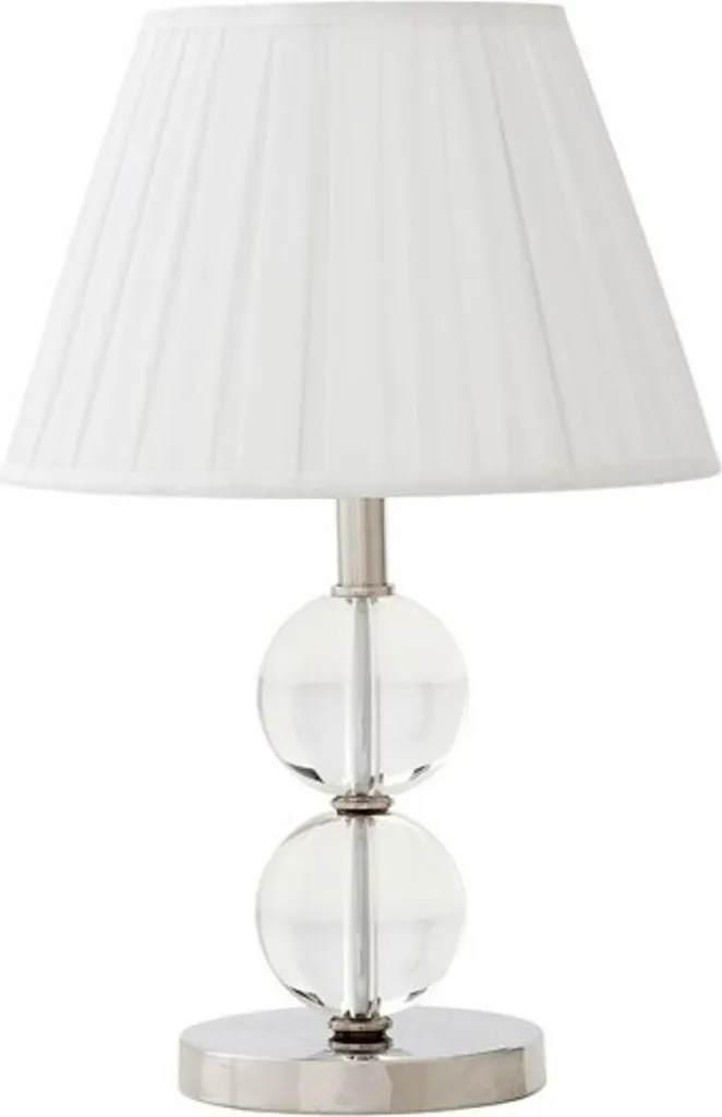 Lampe de Bureau de Luxe pour Salon Chic en Nickel et Cristal Scintillant