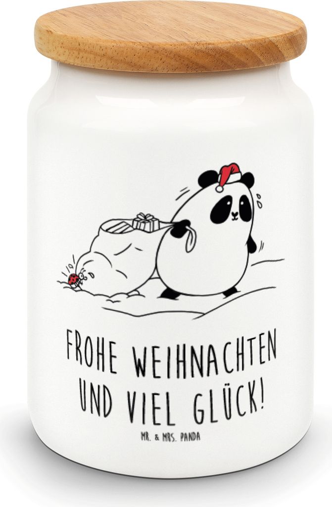 Mr. & Mrs. Panda behälter Panda Weihnachten - Weiß - Geschenk, Dose, Teedose, zuckerdose, Keksdose, Kaffeedose