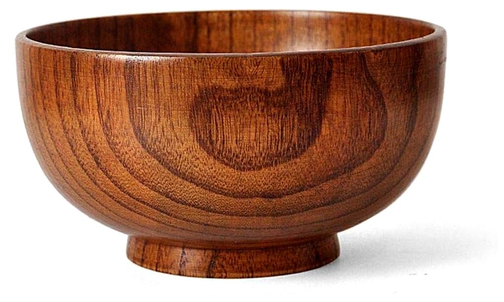 Handgefertigte Holzschalen mit Füßen - Runde Servierschalen aus Jujube Holz für Obst, Speisen, Salate und mehr