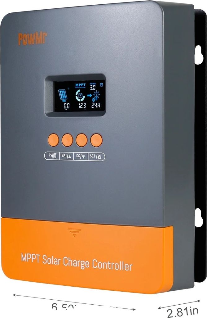 Solární regulátor nabíjení PowMr, pracuje s 12V–48V Obrázek produktu 