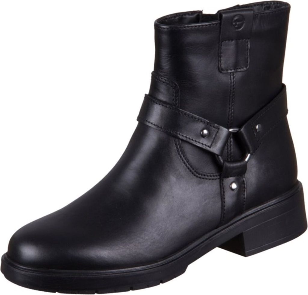 Tamaris Damen Winter Halbstiefel Schwarz mit Blockabsatz und Reißverschluss