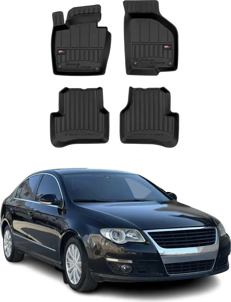 Tappetini Auto in Gomma TPE per Volkswagen Passat B6 2005-2010 - 4 Pezzi