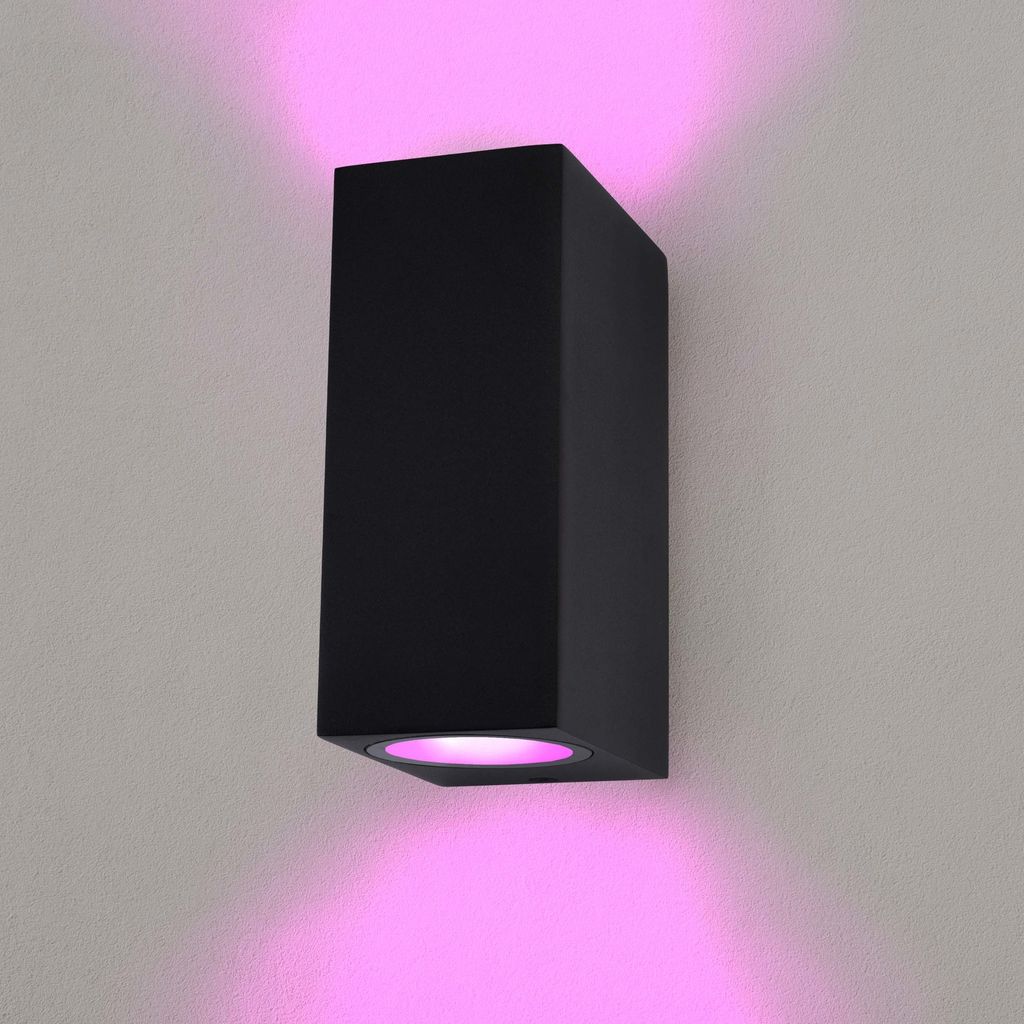 Cube Smart Wandleuchte, Schwarz, Ledvion LED
