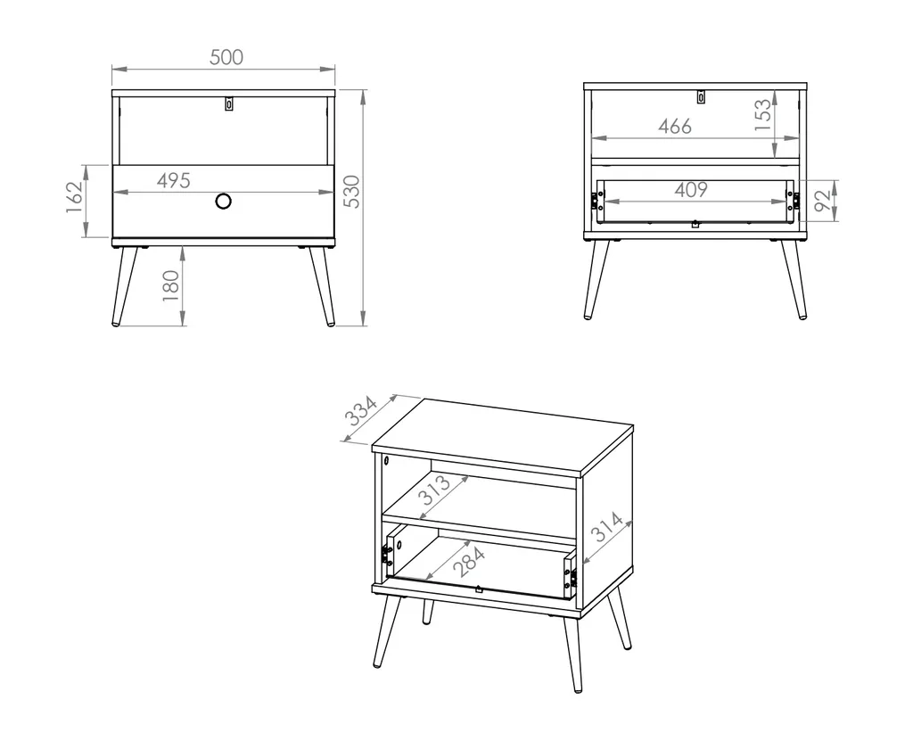 Comodino MADO - blu - 3