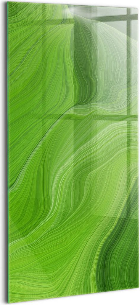 Designer Glasbild - Wandbild - Glas Bild - 70x140 cm - Moderne Wellen