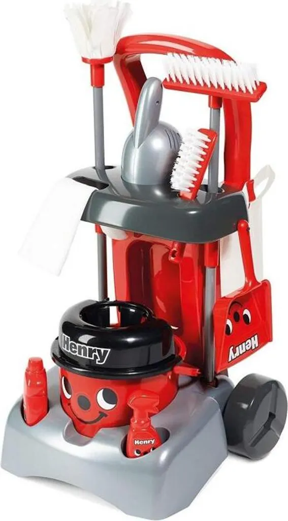 Set de Nettoyage Henry Deluxe Casdon - Chariot avec Balai et Seau