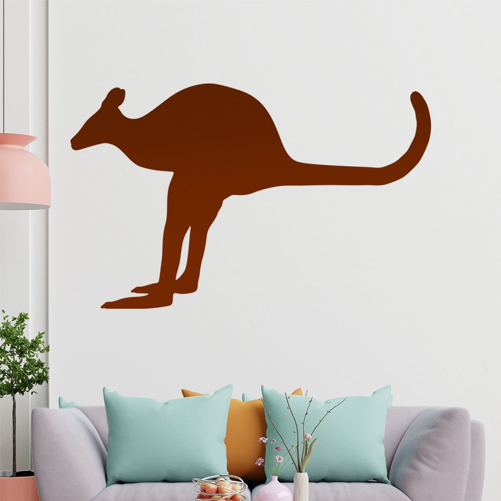 hauptsachebeklebt KIWISTAR Känguru - Beuteltier Australien Tasche Wandtattoo in 6 Größen - Wandaufkleber Wall Sticker - Dekoration, Küche, Wohn...