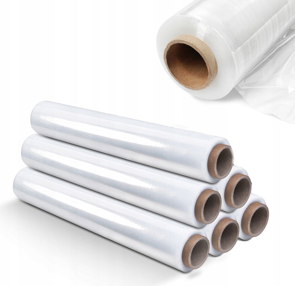 KADAX Packfolie "Chas", transparente Stretchfoliev, 300x50 cm Plastikfolie, 6er set