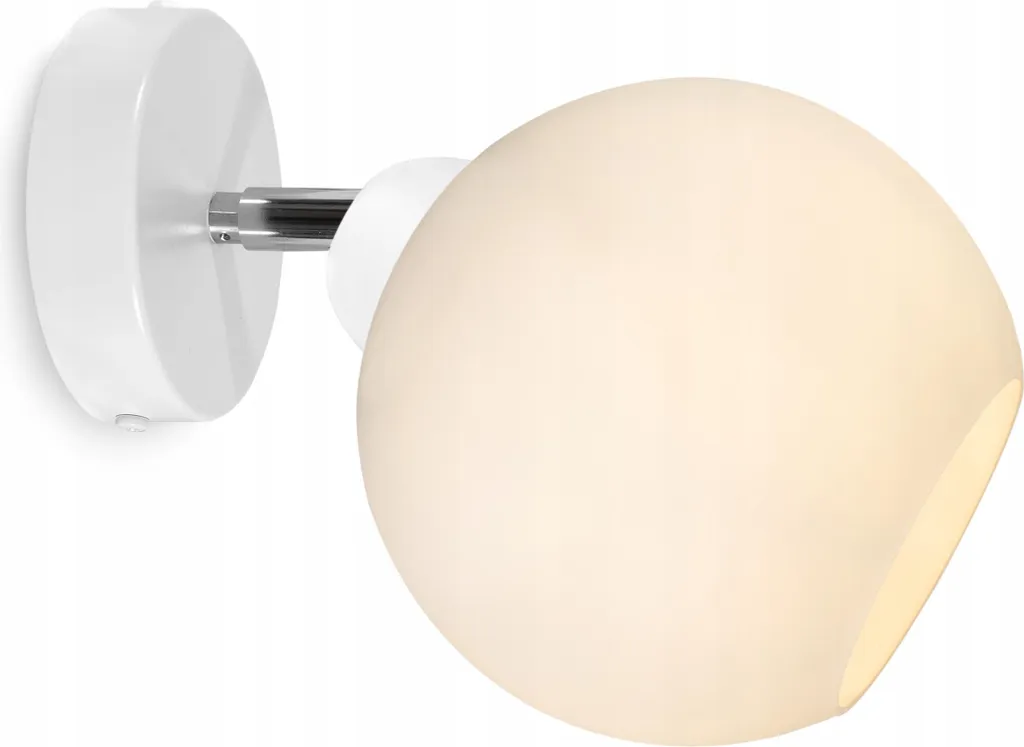 Plafonnier LED boule blanche en verre opale, éclairage classique chic - 10