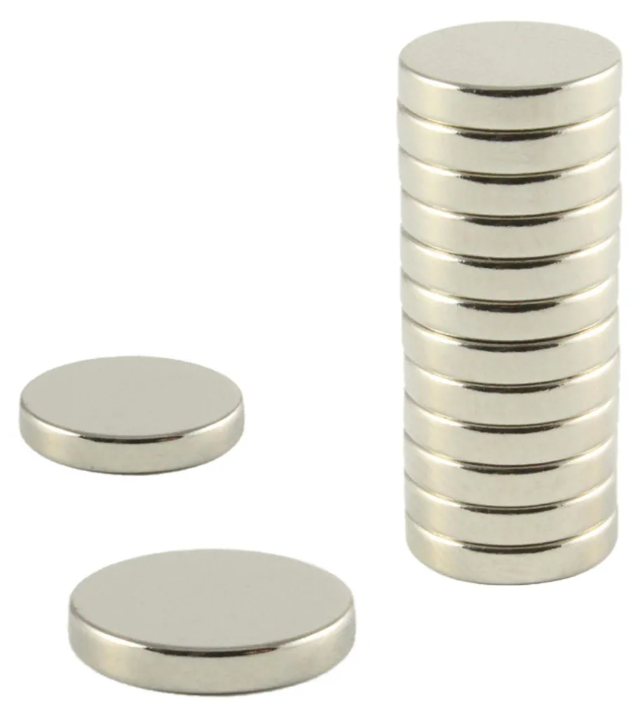 Aimants néodyme 15x1,5 mm ultra puissants pour fixer sans percer - Lot 20