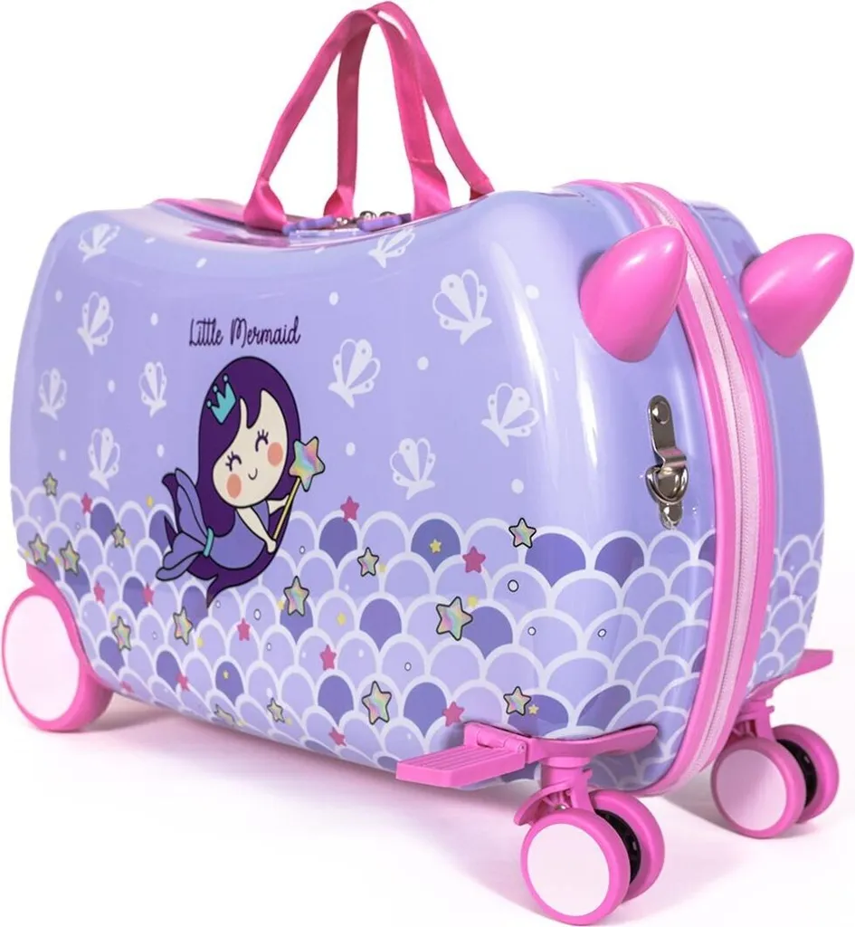 Milk&Moo Trolley Sirena: Valigia Cavalcabile per Bambini 21L Ergonomica