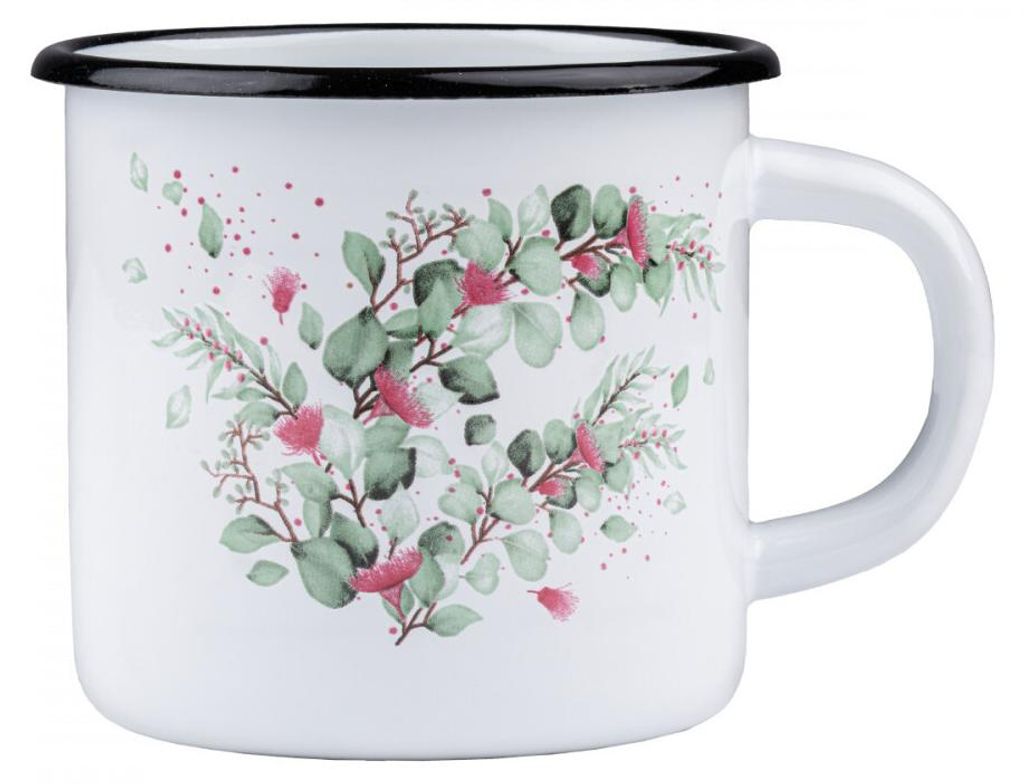 Emaille Becher Trinkbecher 1L Emaillebecher Tasse Camping Produktbild 