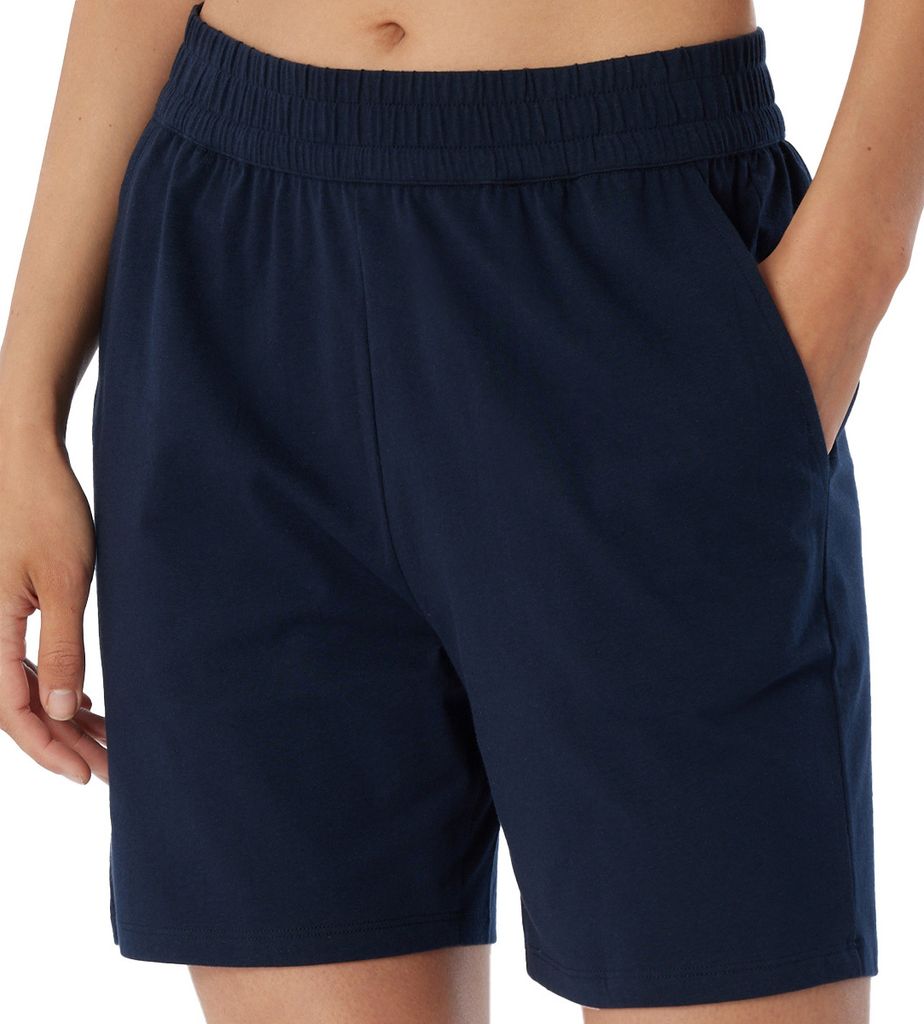 Schiesser Damen Hose kurz Gr. 42 dunkelblau