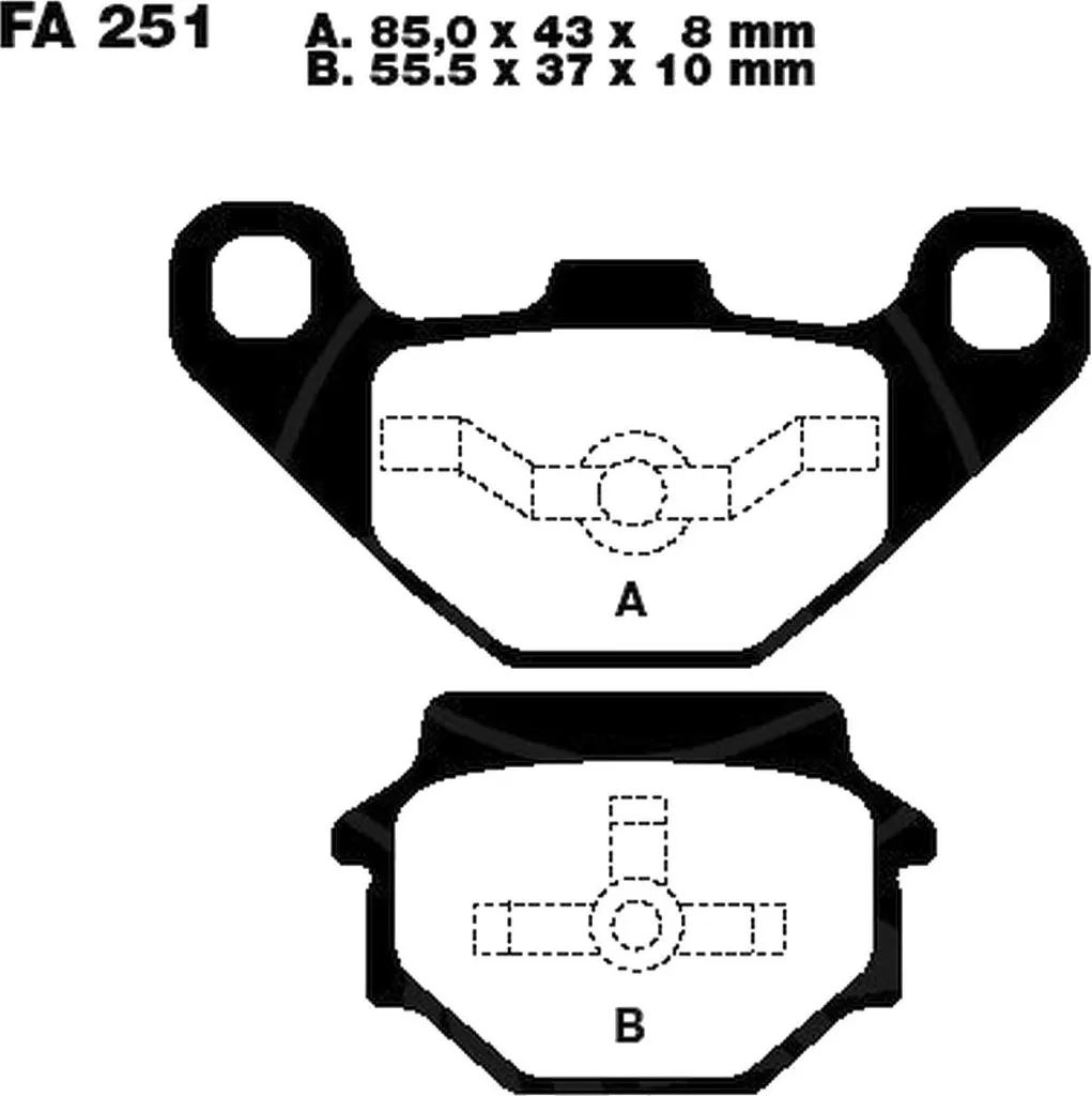 Plaquettes de frein arrière EBC pour Buell S1 1200 Lightning 1997