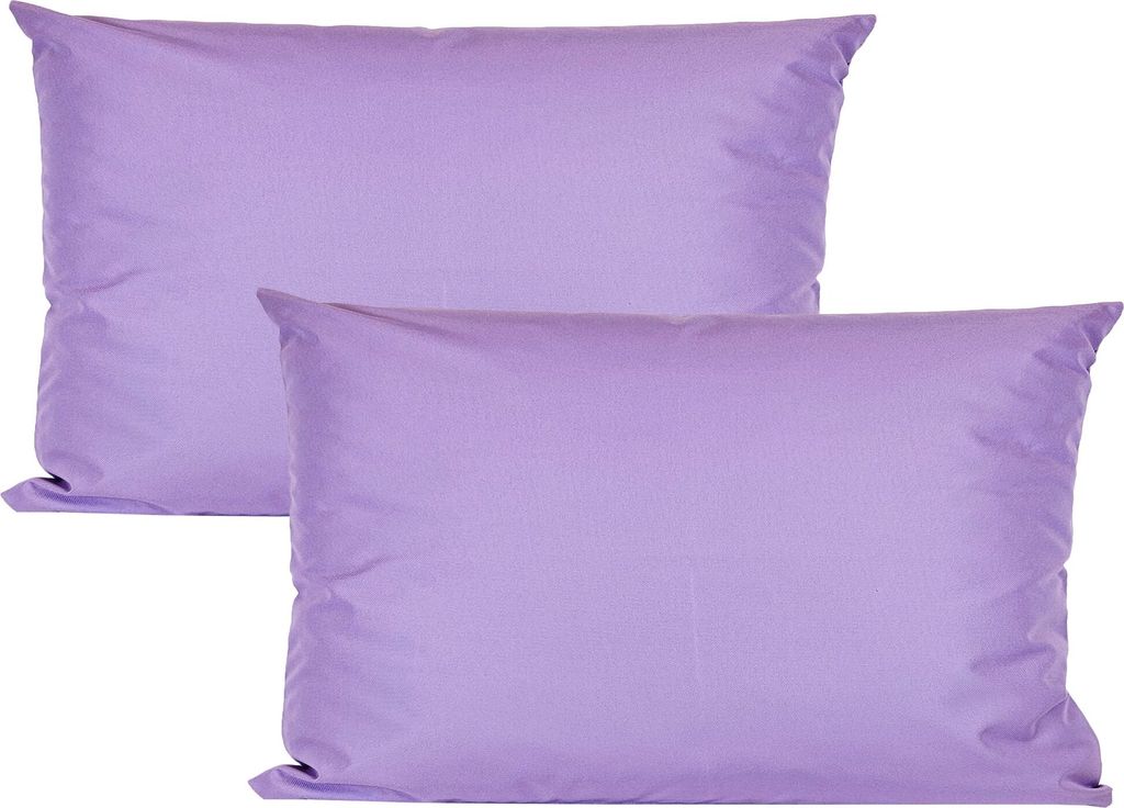 JACK 2er Set 40x60cm Outdoor Kissenhülle Kissenbezug Wasserfest Sitzkissen Lounge Kissen Garten Stuhl Lotus Effekt, Farbe:Flieder