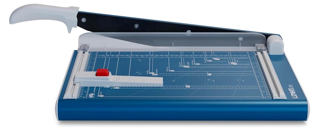Schneidemaschine für DIN A4 (15 Blatt Schneidleistung) blau