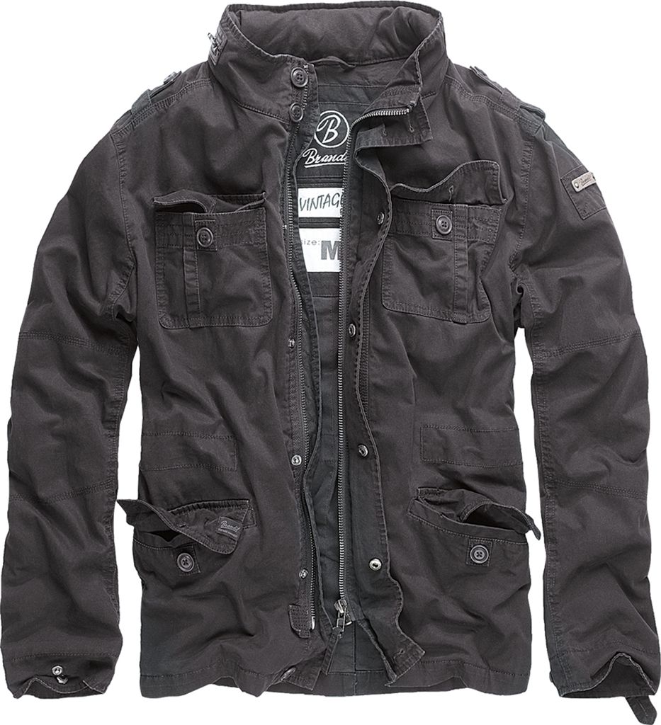 A studio shot of a black jacket.
