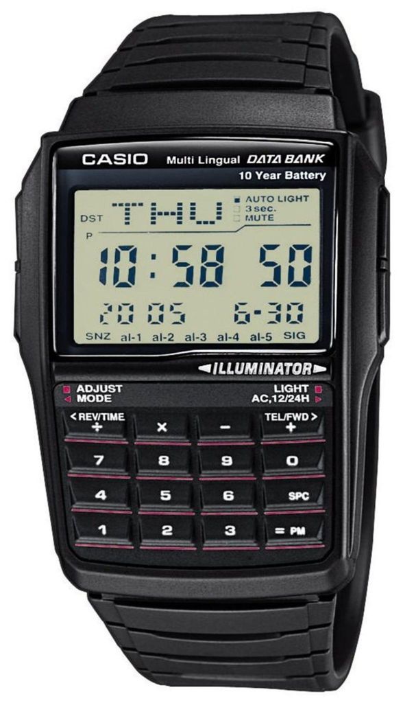 Męski zegarek cyfrowy Casio Data Bank DBC-32-1AEF Zdjęcie produktu 