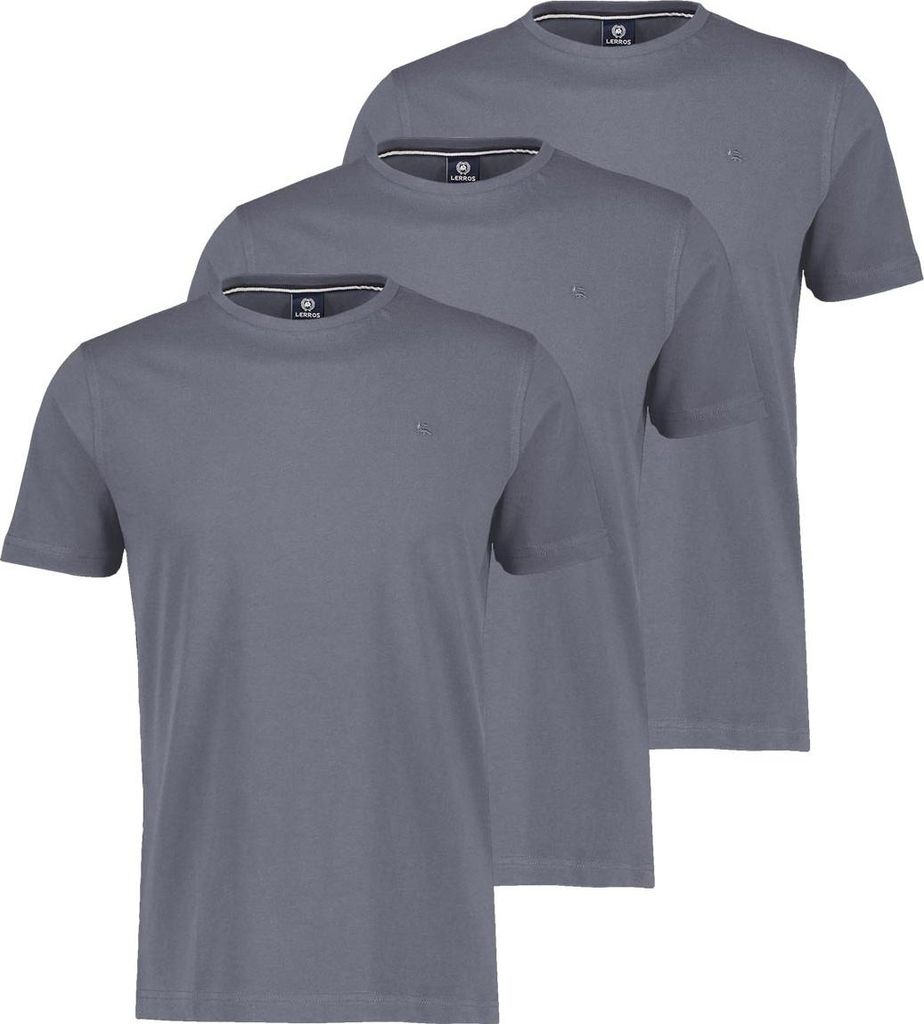 LERROS 3er Pack Basic T-Shirt Angenehmes weiches Material, Bequemer Schnitt, Vielseitig kombinierbar Alltag