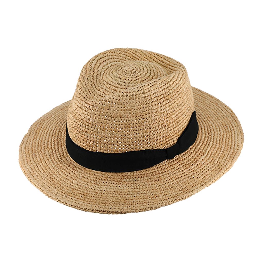 Fiebig Strohhut Traveller Raffia mit Ripsband Beige Gr. 59 Produktbild 
