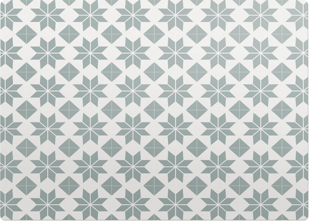 Geometrisches florales Muster – Bodenschutzmatte – Stuhlunterlage 140x100 cm – Rutschfest – Hartbodenmatte