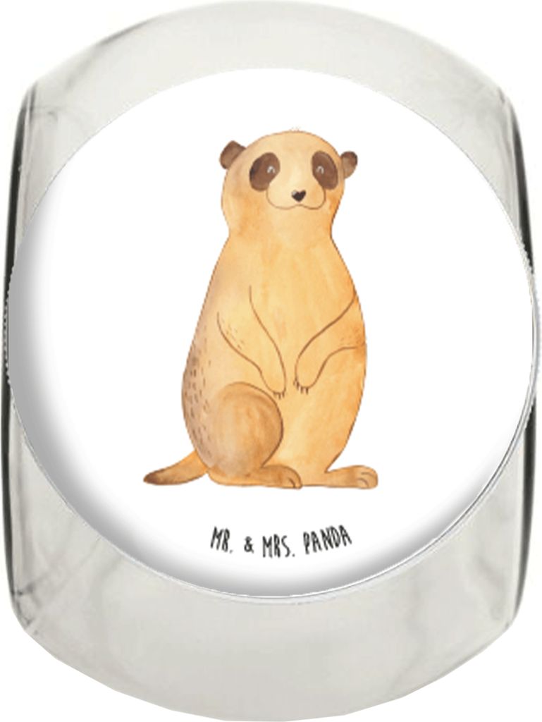 Mr. & Mrs. Panda Kaffeedose Erdmännchen XL 2000ml - Weiß - Geschenk, Afrika, Reisen, Weltreise, Teedose, Traveling, Bonboniere, Dekoglas, Spruch,...