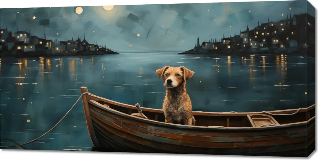 Tableau Image 100 x 50 cm Aventure à minuit - Décoration Murale XXL