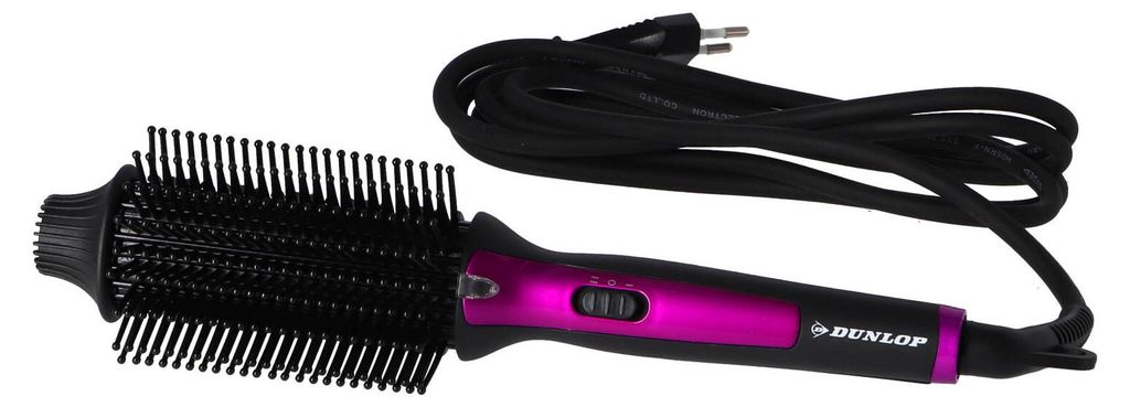 Dunlop Haarstyler 2-in-1 Föhnbürste lila - Stylingtool für Volumen