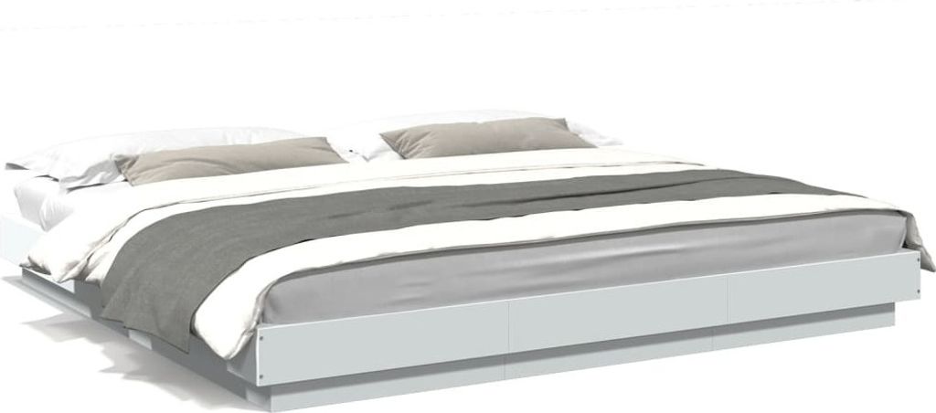 Maison Exclusive - Bettgestell Weiß 200x200 cm Holzwerkstoff