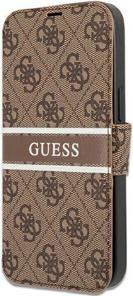 Guess 4G Stripe Tasche iPhone 13 mini Braun