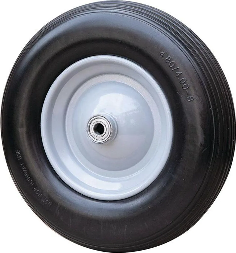 Ruota Piena 400x100mm per Carichi Pesanti - Polimero Espanso con Asse